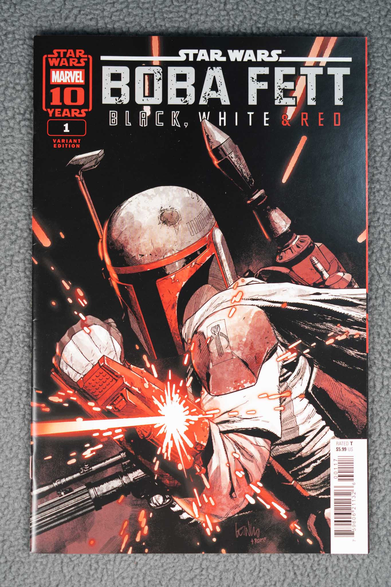 Star Wars: Boba Fett – Black, White & Red #1 – Leinil Francis Yu – 1:25 Variant