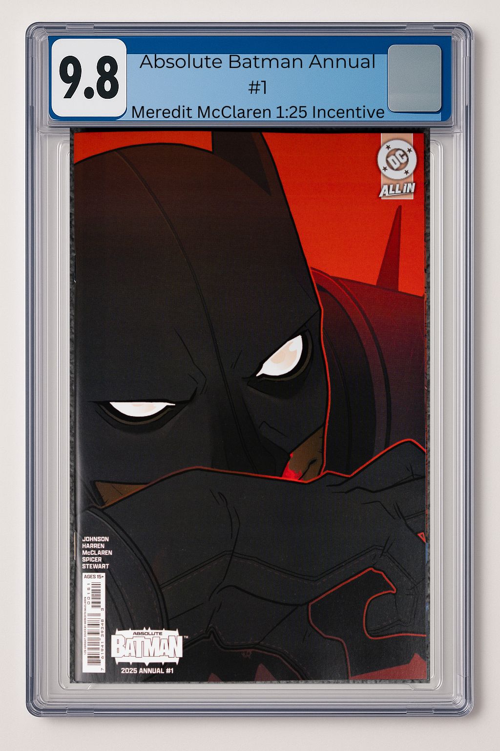 Absolute Batman 2025 Annual #1 – Meredith McClaren Variant – 1:25 Incentive – Card Stock Cover – CGC 9.8 – PRESALE