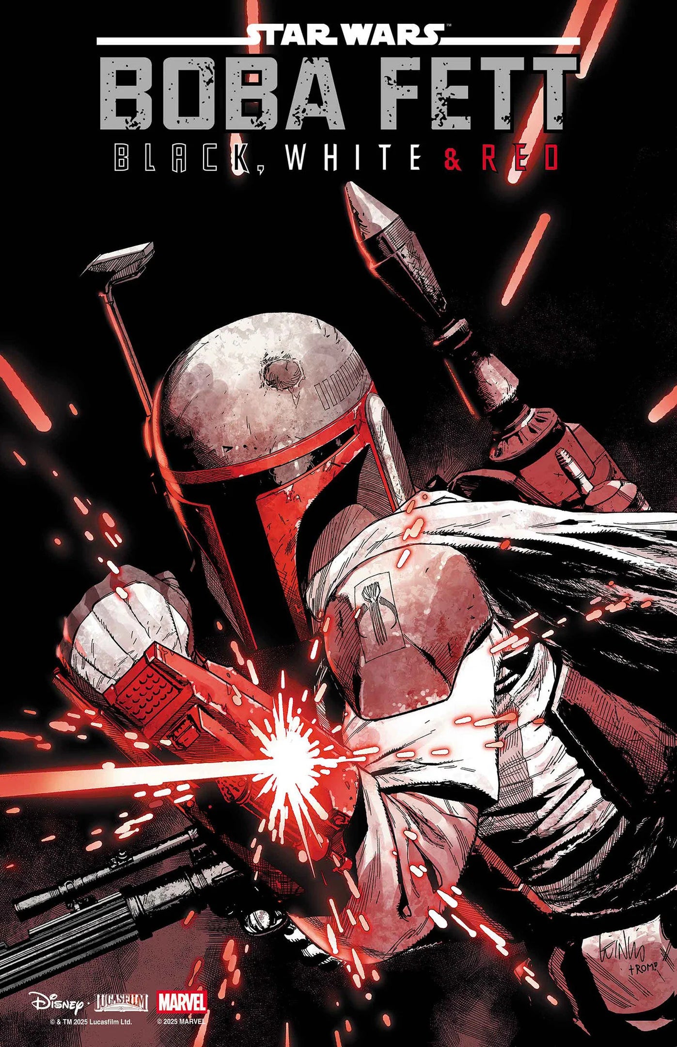 Star Wars: Boba Fett – Black, White & Red #1 – Leinil Francis Yu – 1:25 Variant