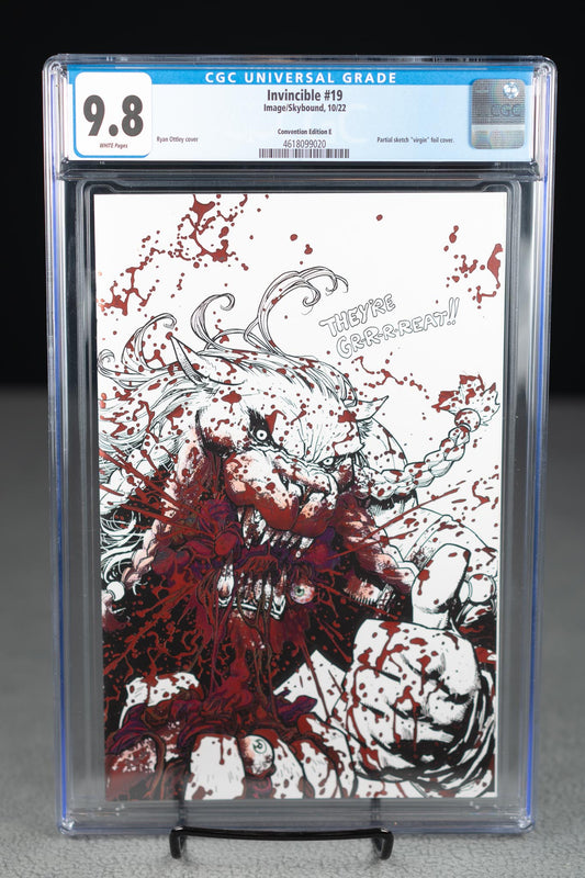 Invincible #19 – Ryan Ottley – Blood Splash Foil Sketch – NYCC Exclusive – Print Run 125 – CGC 9.8 Cover E