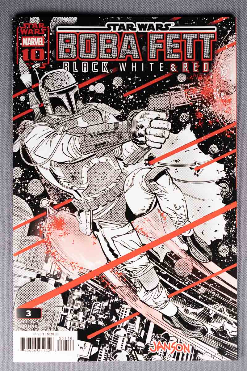 Star Wars: Boba Fett Black, White & Red #3 – Klaus Janson – 1:25 Incentive – Variant Cover