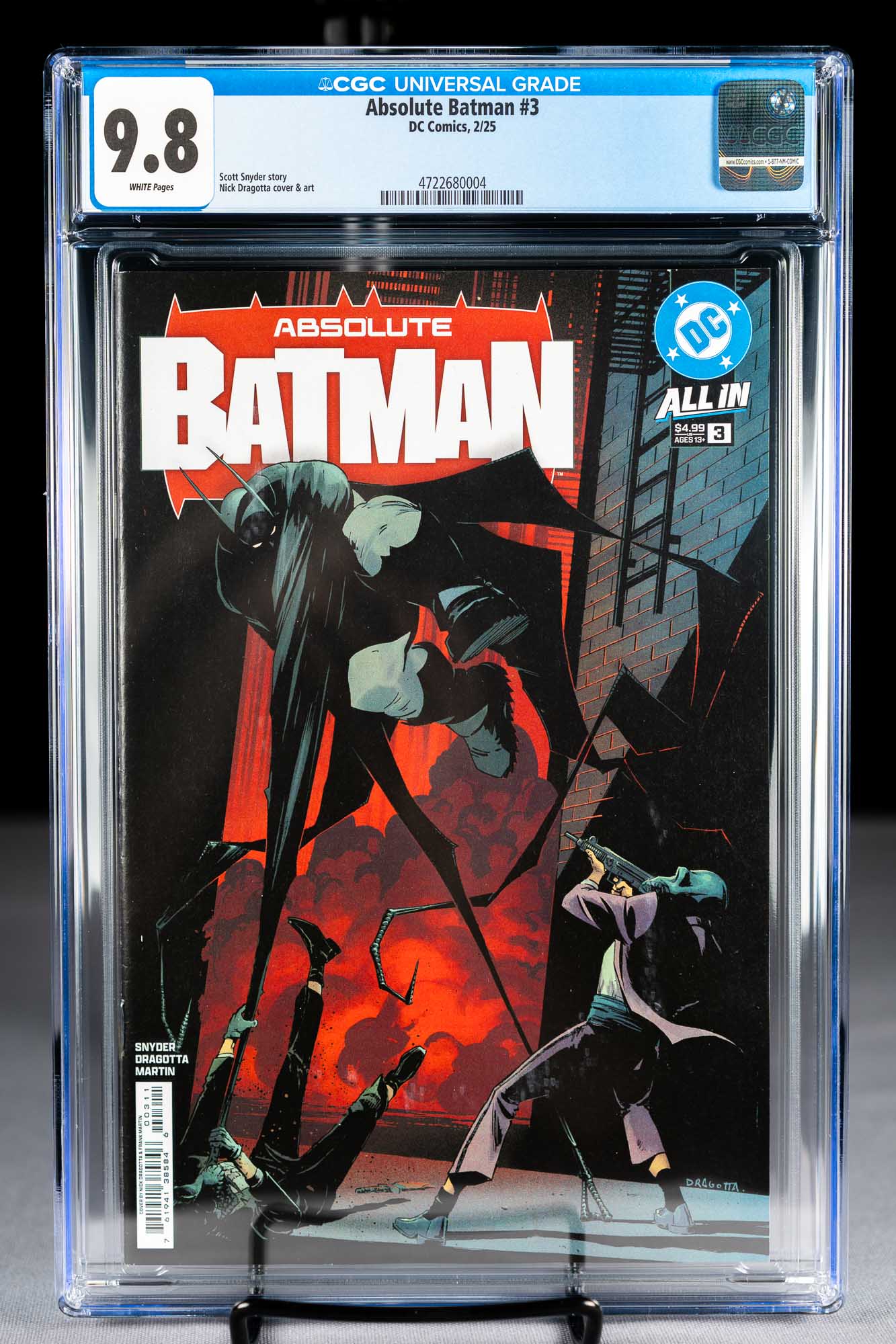 Absolute Batman #3 — CGC 9.8 — 1st Print  — Nick Dragotta — Cover A